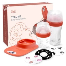 Baby Bottles(8oz&4oz) NB-3 Month Set w/ Tell-Me Baby System- Anti Colic
