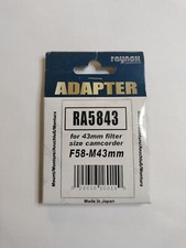 Raynox Lens Adapter RA5843 F58 M43 mm for 43 mm size camcorder Pre Owned