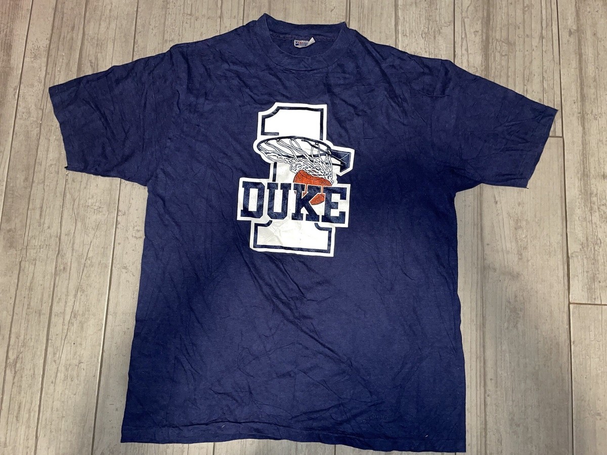 Vintage Hanes Duke University Blue T Shirt Adult Sz XL Graphic Tee