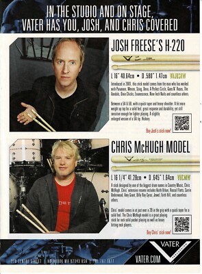 Vater Percussion - Josh Freese / Chris McHugh - 2011 Print Advertisement