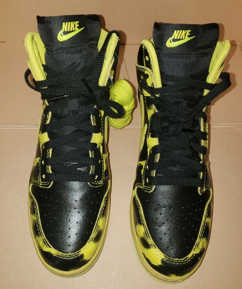 NIKE DUNK HI 1985 SP Yellow Acid Wash Men's Size 8.5 NEW