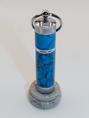 Handmade Key Chain Lighter, replaceable flint! Made from Turquoise TruStone. #34