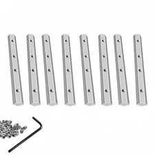 8pcs 4040 Joint Bracket Aluminum T Slot Straight Line Connector 7.1'' Long