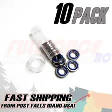 10 PACK MF84 2RS 4x8x3 mm Metric Rubber Sealed bearings FLANGED - USA Shipping!