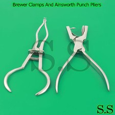 Brewer Clamps And Ainsworth Punch Pliers Rubber Dam Instruments
