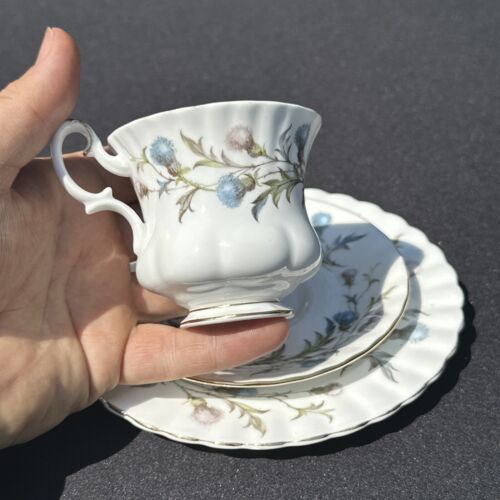 Royal Albert Brigadoon Coffee Trio Cup Saucer Side plate - Picture 4 of 8