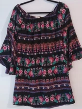 Rolla Coster Juniors Bell Sleeve Floral Dress Size Small  Cottagecore 