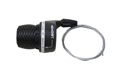 microSHIFT MS25 Reibung linke Hand 3-Gang Twist Grip Fahrrad Griff Schalthebel