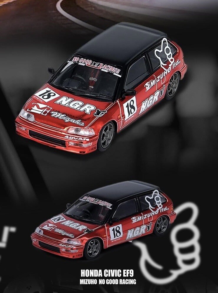 イノモデル inno64 シビック ノーグッドミズホNo good racing INNO64 Honda Civic SiR EF9 JDM Mizuho No Good Racing 1/64