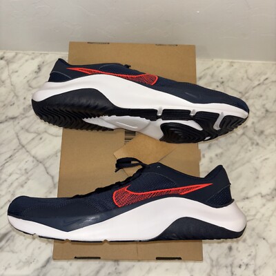 Nike Legend Essential 3 Men's Training Shoes Dark Blue/Red DM1120-401 Size 14