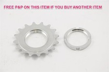 FIXIE 16 TEETH 3/32 SPROCKET COG LOCK RING/LOCKING NUT SET FOR FIXED WHEEL BIKES