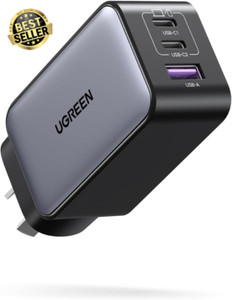 UGREEN USB C Charger 65W Nexode 3 Ports Gan II Fast Charging Block PD3.0 Compac