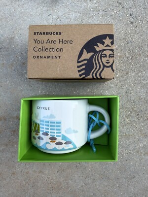 NEW STARBUCKS CYPRUS ESPRESSO MUG YAH COLLECTION ORNAMENT 2FL OZ/59 ml