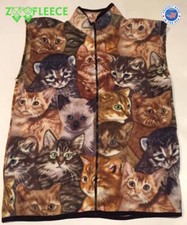 Zoofleece Cat Kittens Fleece Kitty Cats Meow British Shorthair Kitten Vest S-3X