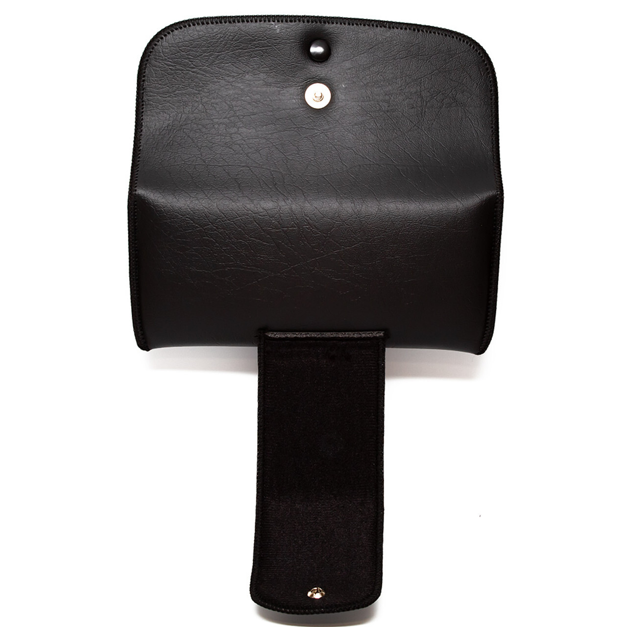 Double Snap Belt Loop Eyeglass Case 4 PACK 2 Black&2 Brown PU Leather