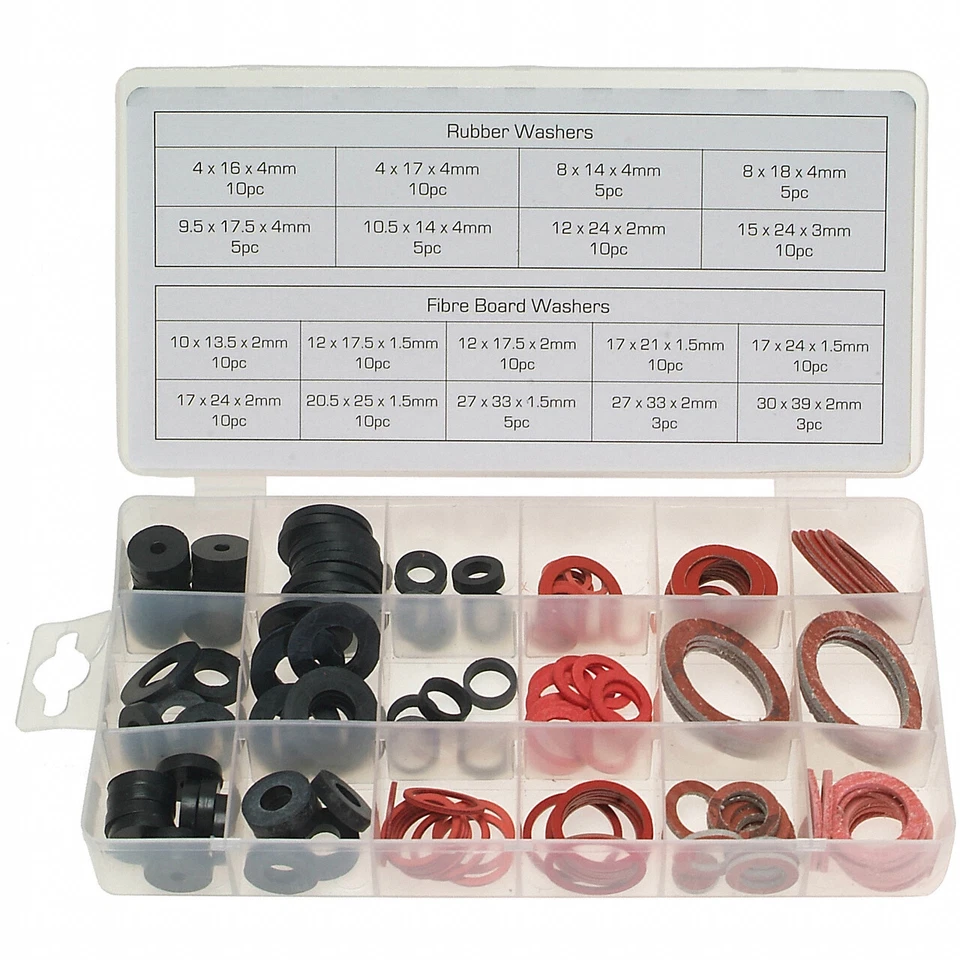 Dichtung-Sortiment Gummi Fiber Dichtung für Sanitärbereich und Haushaltbereich