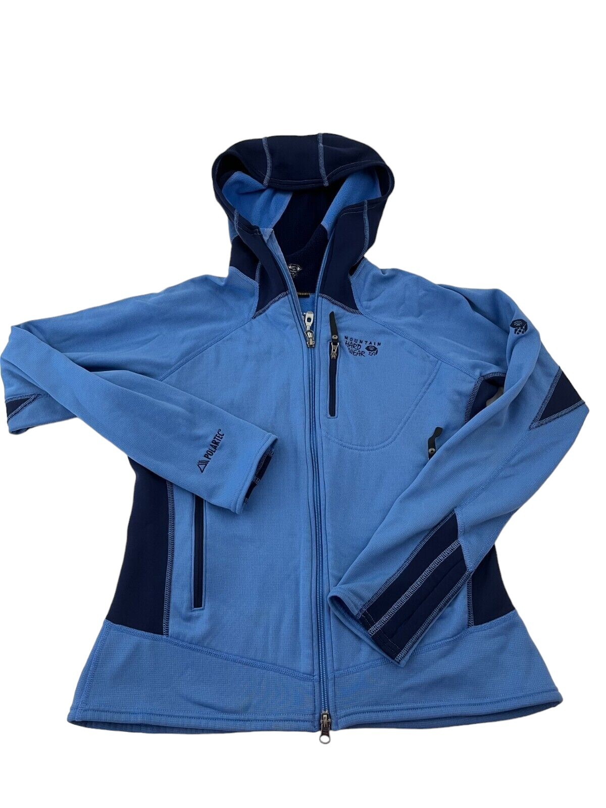 Vtg Polartec Power Stretch Fleece Full Zip Rain Jacket Womens Medium Windbreaker