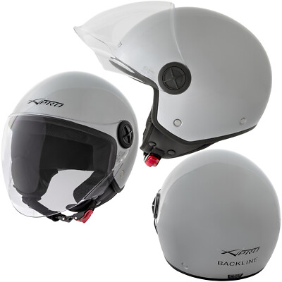 Jethelm Deckel Motorrad Jet Scooter Visier A-Pro poliert silber XS