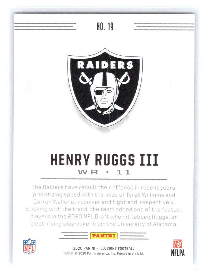 2020 Panini Illusions 19 Henry Ruggs III Rookie Card RC eBay