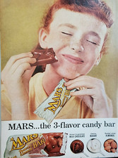 Mars Candy Bar Print Ad Vintage 1956 Ephemera Wall Art Decor