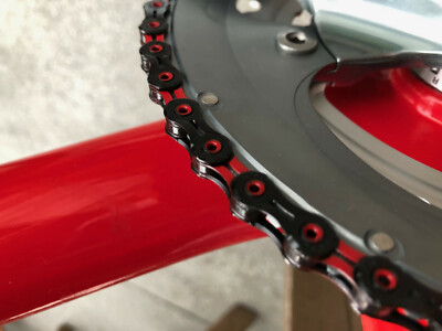 Vélo De Course Trekking C4 Carbon Rouge, Montage Perso, Pièces Haut De Gamme