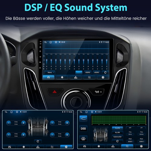 2+64GB Android 14 Autoradio Navi Radio CarPlay BT Für Ford Focus 3 MK3 2011-2019 - Bild 11 von 13