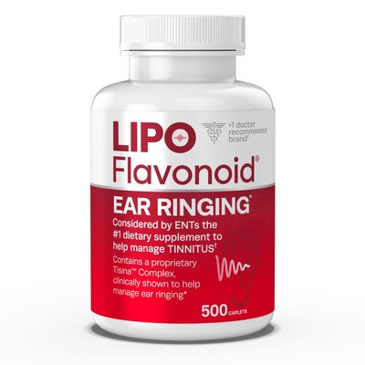 Lipo Flavonoid Ear Health Support Caplets for Tinnitus and Meniere's Syndrome