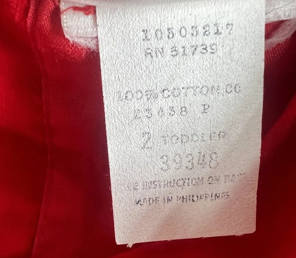 Vestido de fiesta de terciopelo rojo de colección años 90 Baby Togs niñas Navidad con ribete blanco Foto 4 de 4