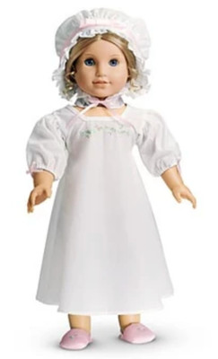 American Girl Doll Elizabeth White Embroidered Nightgown Shift Set RETIRED 2005