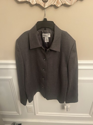 Costume Deux Pièces Femme Pendleton Taille L - Neuf Avec étiquettes, Gris, Mélange Coton Et Soie