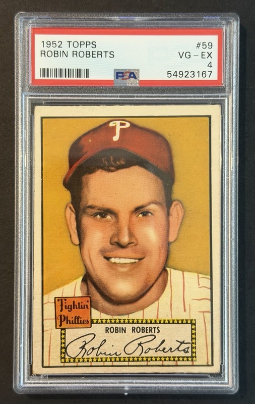 Robin Roberts 1952 Topps #59 PSA 4