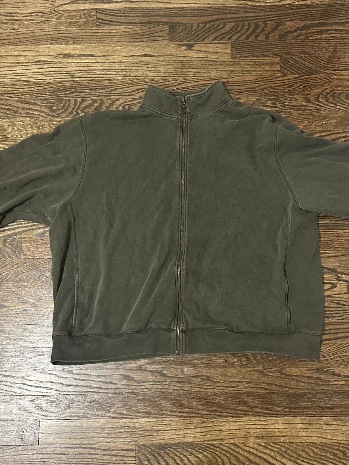 LL BEAN Mens Green Full Zip Jacket Size 2XL