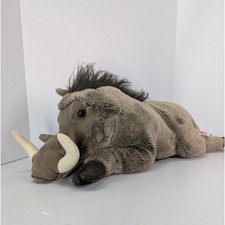 FAO Schwarz Warthog Plush 15" Stuffed Animal Toys R Us 2012 Rare Large Warthog