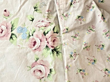 Pottery Barn Kids FULL/QUEEN Duvet Cover Pink w/Roses Cotton USA Made 2005 y GUC