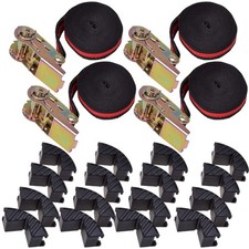4x Set Verzurrgurt Ratsche 5m 25mm 16 Kantenschutz Zurrgurt Auto Sicherungs-Gurt