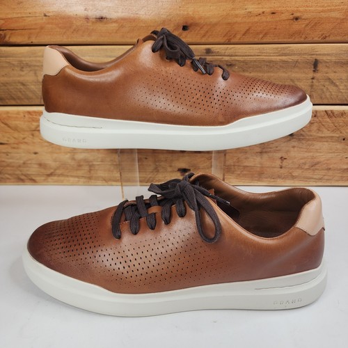 Cole Haan Shoes Mens Size 12 M GrandPro Rally Tan Leather Laser Cut Sneaker