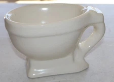 Vtg Large Chunky Ceramic Toilet Shaped Coffee Tea Mug/Planter Humorous Novelty