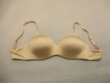 34DD DKNY Womens Beige Lined Wireless Back Closure Demi Bra 11B