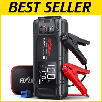 Multi-Function Car Battery Jump Starter 600Lumen LED & Smart Clamps for Safety