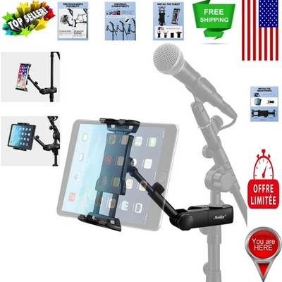 360-Degree Rotatable Tablet Holder - Perfect Clip-On for Musicians & Performers