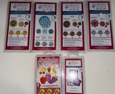 Lot of 6 Spellbinders Dies Shapeabilities Cut Fold Tuck Fruit Medallion Spin