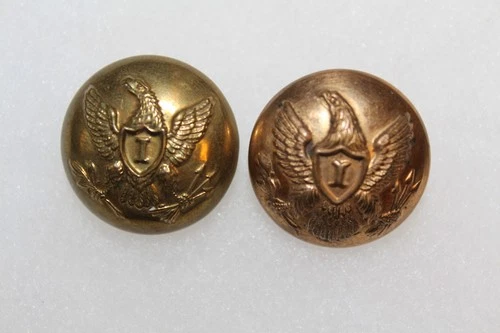PAIR OF CIVIL WAR EAGLE INFANTRY UNIFORM OVERCOAT BUTTONS