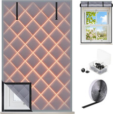 3 Layer 63 X 39 Inch Window Insulation for Winter, Oxford Thermal Insulated Wind