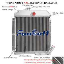 4-row Aluminum Radiator For 1965-1971 1968 Jeep Cj5 Dj5 Dj6 3.7l Buick V6 Engine