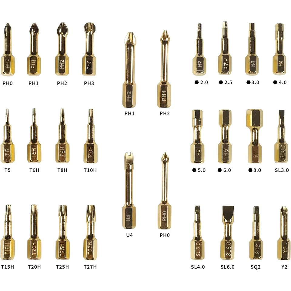 30 in 1 Magnetic Screwdriver Set, Multi Bit Ratchet Screwdriver Set w/ T Handle - Image 4 of 4