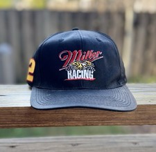 Vintage 90s Miller Racing Rusty Wallace Snapback Hat