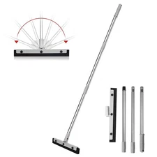 DrDirt Floor Squeegee, 14-Inch Swivel Squeegee Head, Replaceable Foam Rubber ...