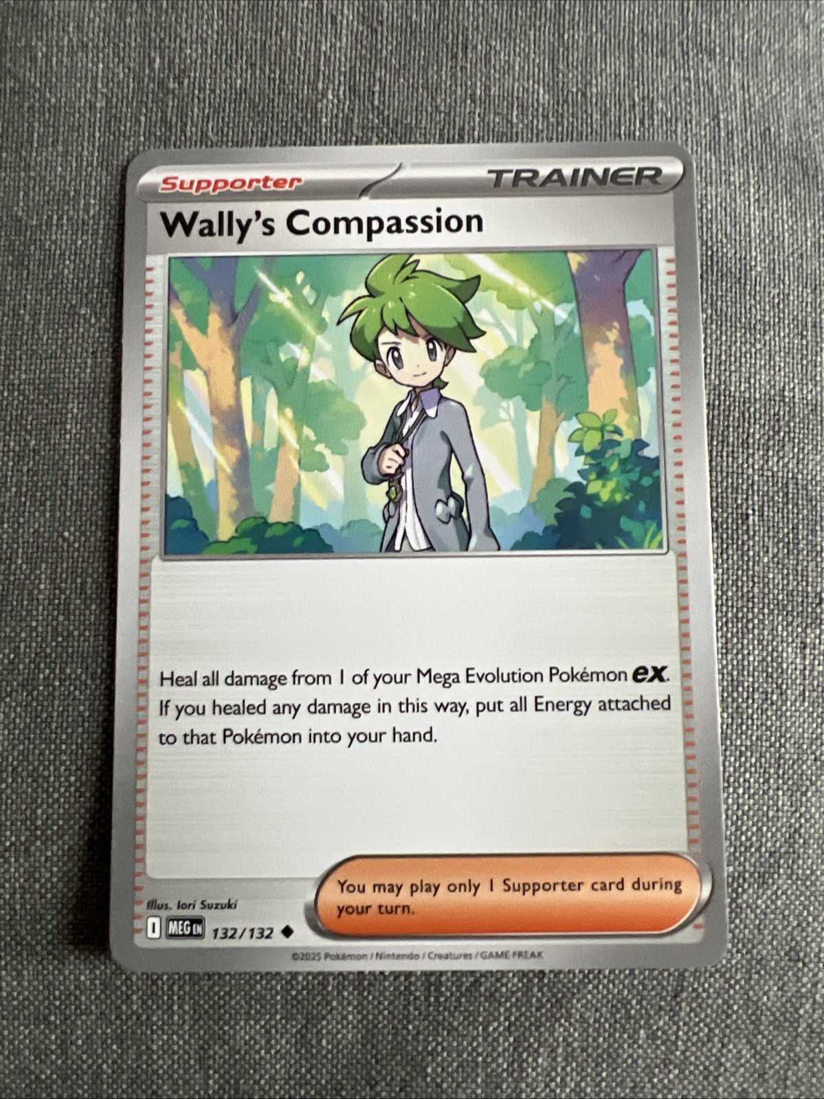 Pokémon Trainer Card Wally's Compassion 132/132 Mega Evolutions Near Mint