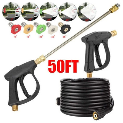 #ad 5800PSI High Pressure Car Power Washer Gun Spray Wand Lance Nozzle Hose Kit $34.99