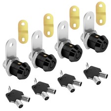 Cabinet Locks with Keys RV Storage Lock Replacement Parts 5/8 In Black Tool